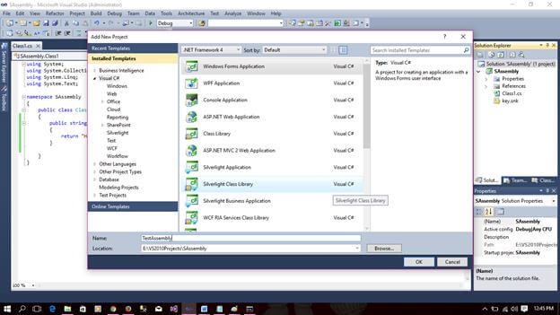 Tested the shared assembly